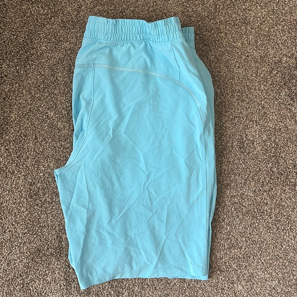Lululemon Athletica 9in cyan blue shorts